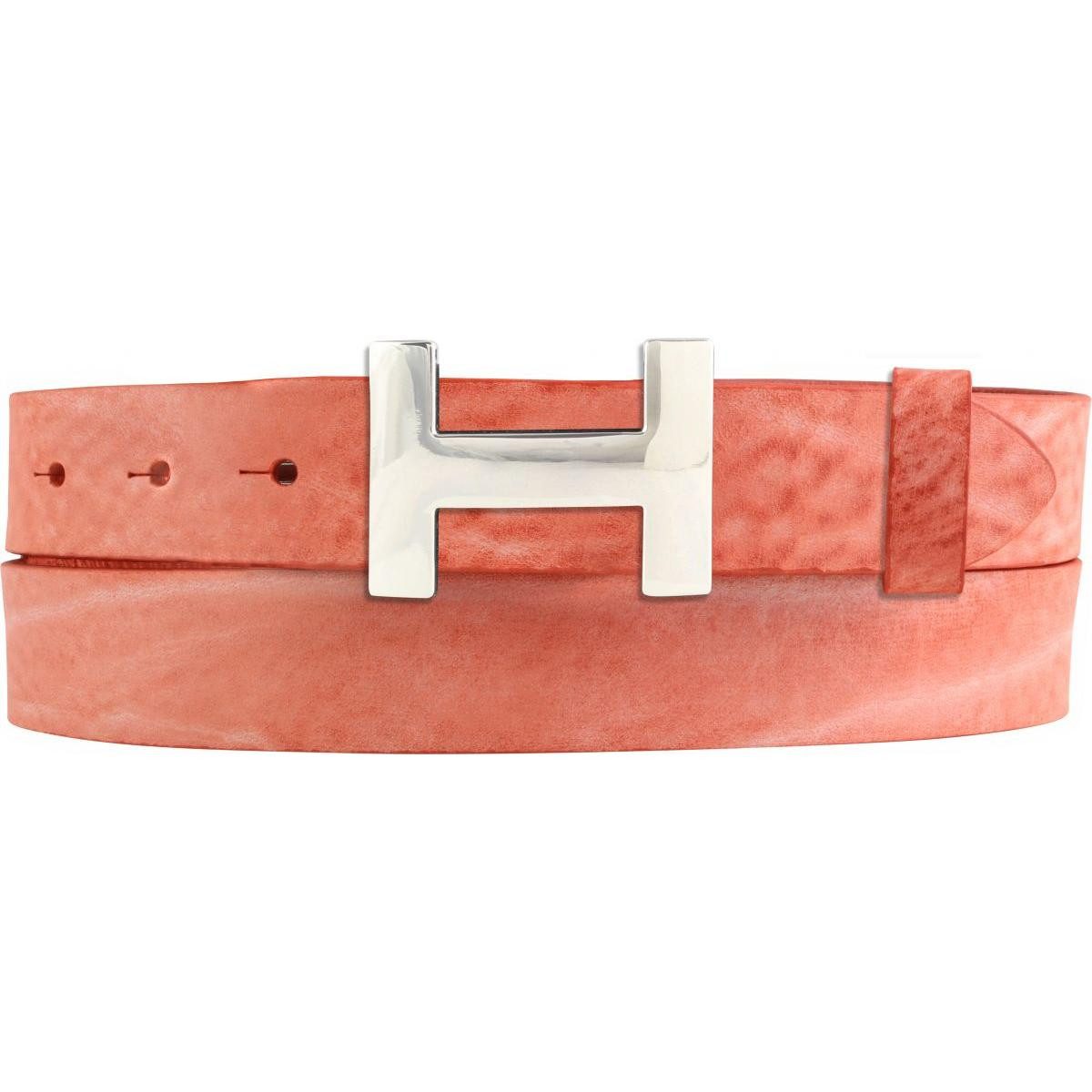 Ledergürtel Damen-Gürtel HERMINE aus weichem Vollrindleder Vintage-Look 3 cm, Led