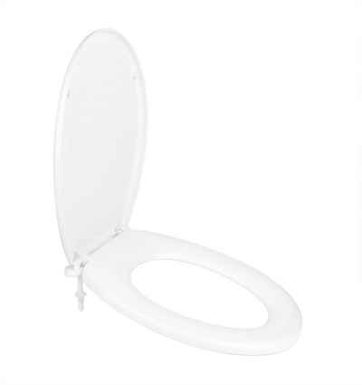 BigDean WC-Sitz Toilettensitz oval weiß Toilettendeckel Klo-Deckel Einfache Montage