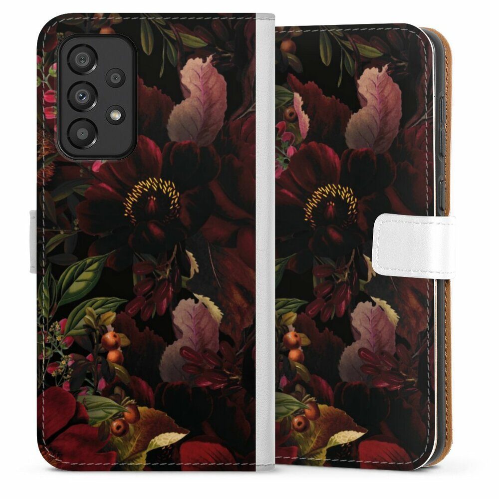 DeinDesign Handyhülle Utart Blumen Wiese Dunkle Blumenwiese, Samsung Galaxy A33 5G Hülle Handy Flip Case Wallet Cover