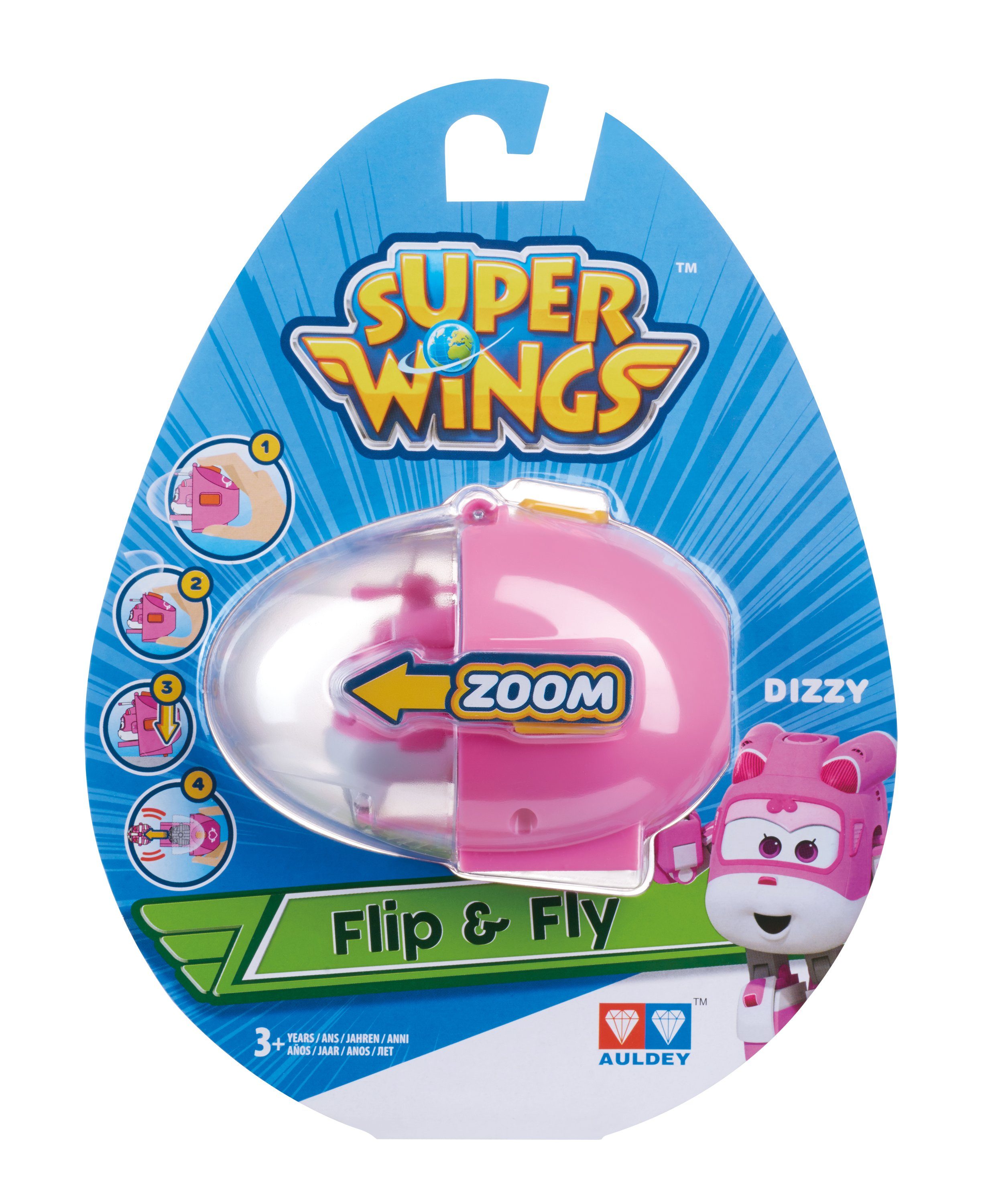 VaGo-Tools Vago®-Toys Actionfigur Super Wings - Flip n Fly Dizzy, (Packung)