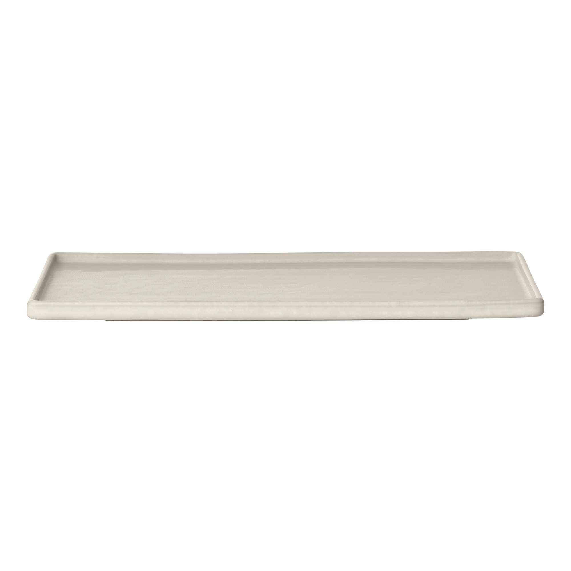blomus Servierplatte -MAKOTO- Servierteller, Buffetplatte, Geschirr: Modernes Design, Steingut, (1-tlg), Zeitlose Servierplatte, Unikat, Matte Glasur, Schwebend