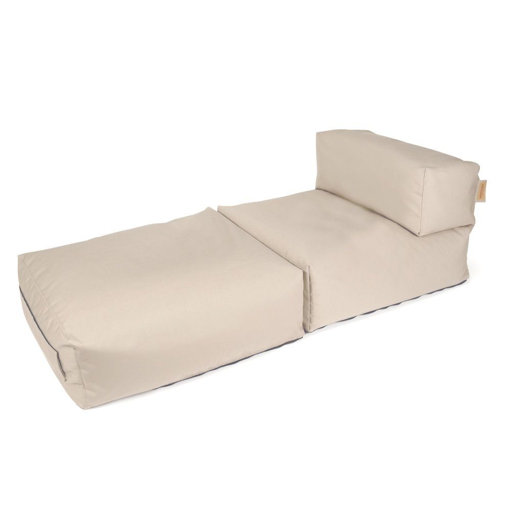 OUTBAG Sitzsack wasserfest, in OUTBAG beige outdoorfähig, made Outdoor-Sitzsack Germany, (Outdoor-Sitzsack), Plus Switch