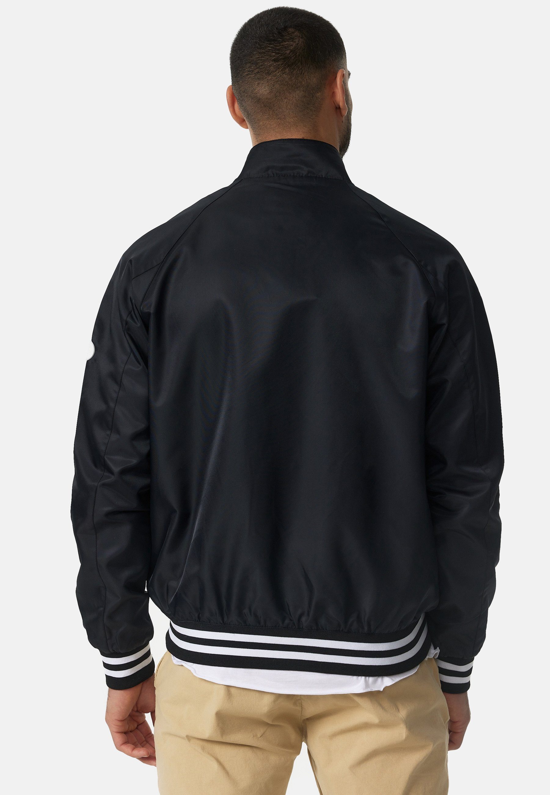 Indicode Sommerjacke Herren Ayser Übergangsjacke Herrenjacke mit Stehkragen & gerippten Arm-und Saumabschluss