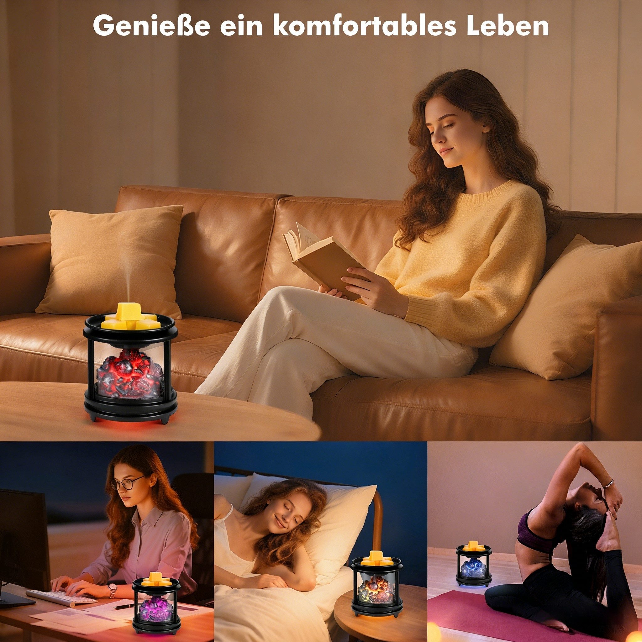 BlingBin Duftlampe 3 in 1 Elektrische Wachsduftlampe für Kerzen & Ätherisch günstig online kaufen