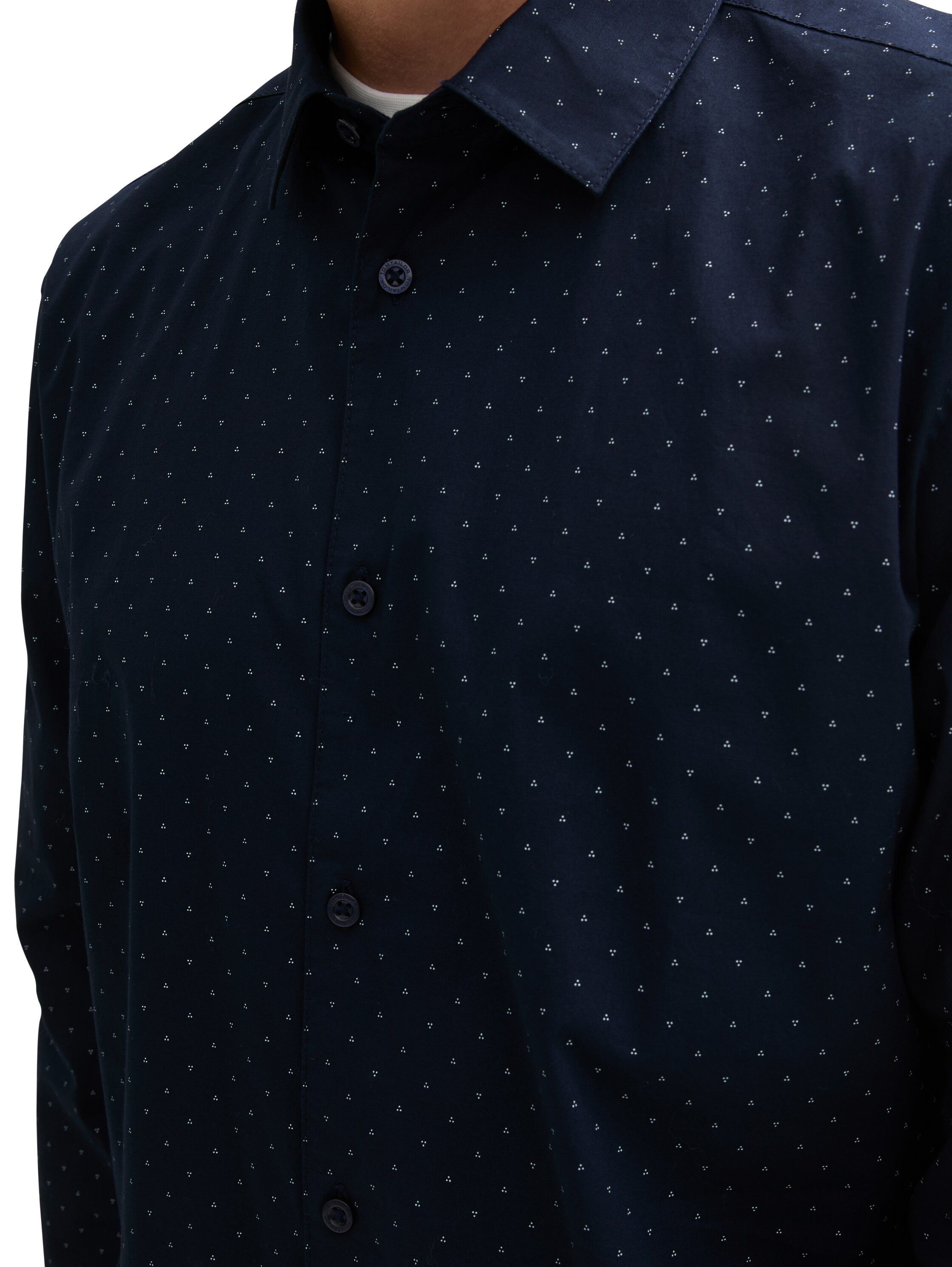 TOM TAILOR Langarmhemd mit Knopfleiste und Stretchanteil