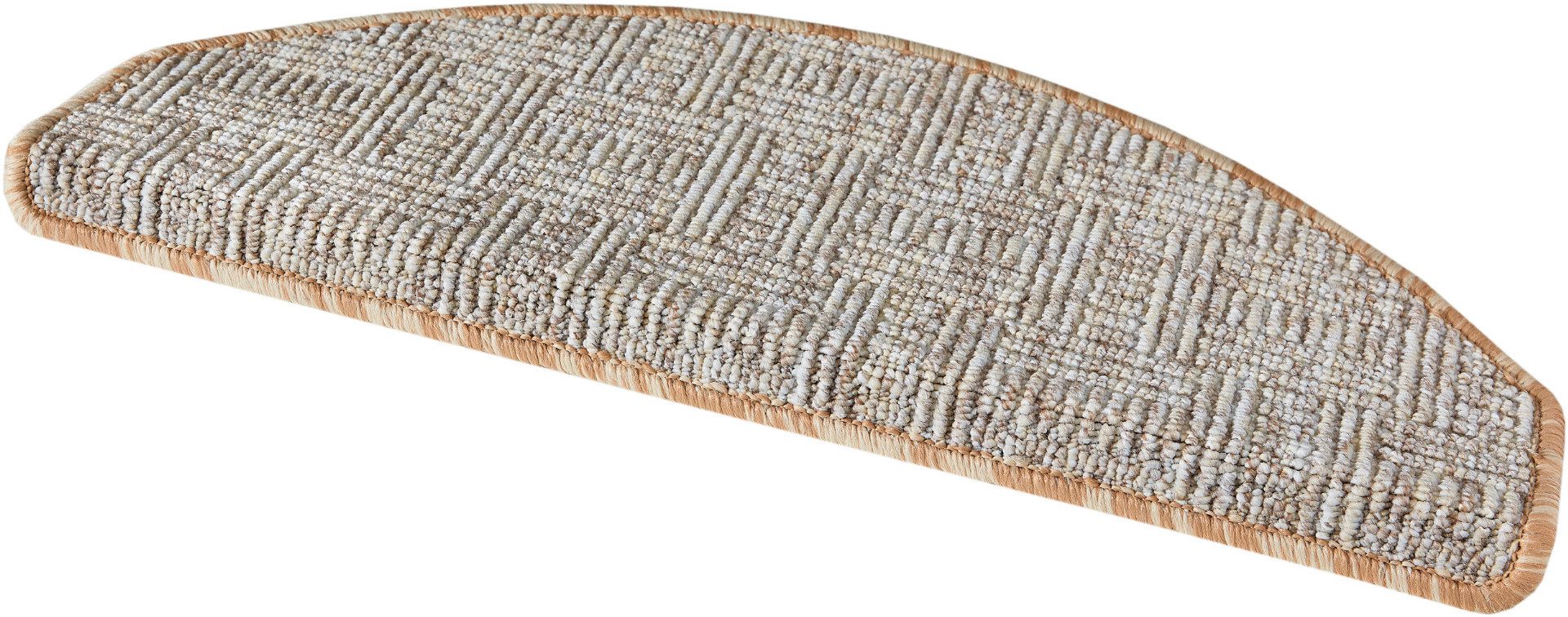 Andiamo Stufenmatte Leo, Made in Poland, halbrund, Höhe: 6 mm, grobe melierte Schlinge, selbstklebend, 15 Stück in einem Set