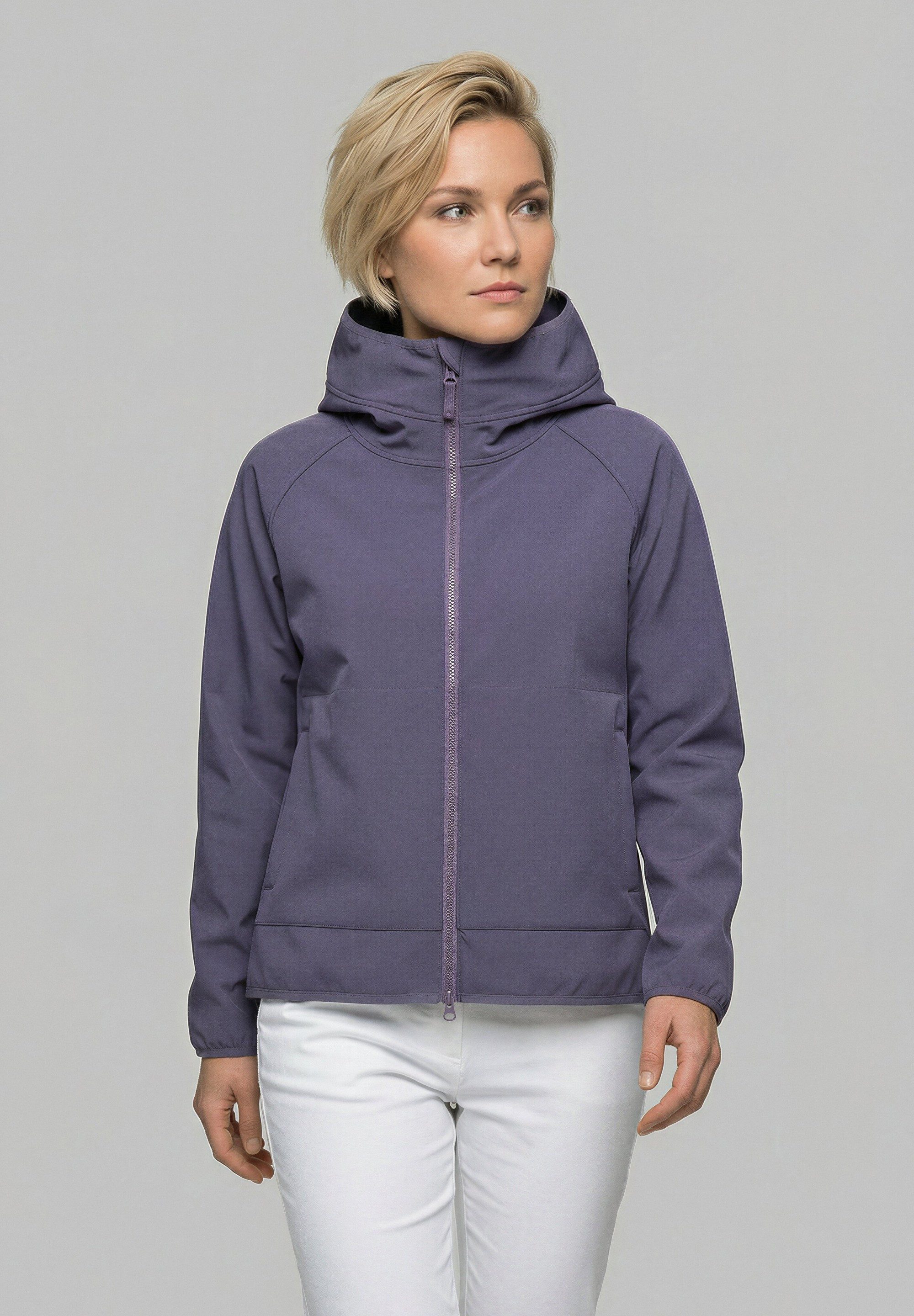 Derbe Softshelljacke Peutby wasserabweisend, winddicht, Kapuze