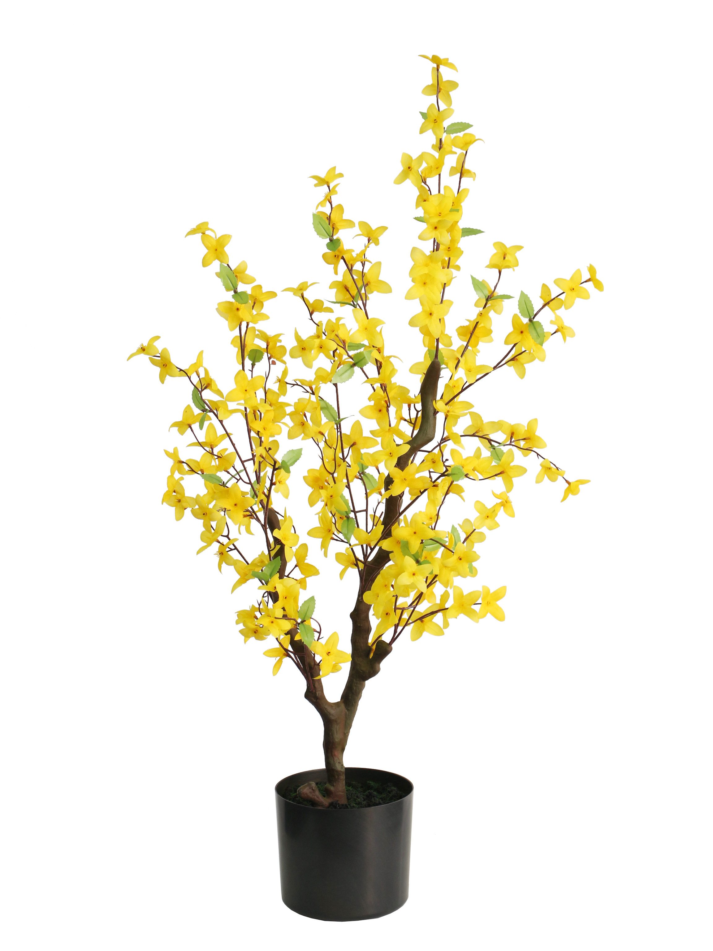 Kunstpflanze Forsythienbaum / Goldglöckchen 95cm LA Kunstbaum Baum künstliche
