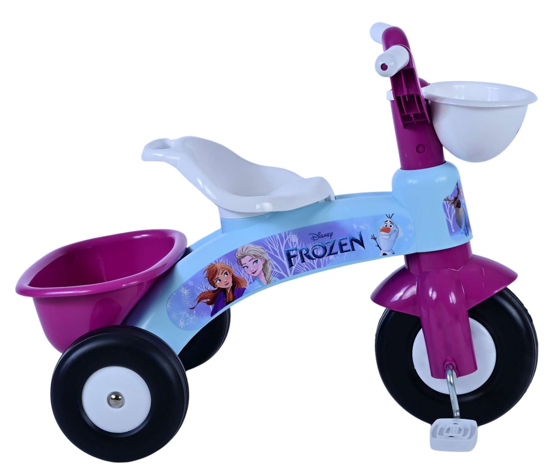 Volare Dreirad Volare Dreirad Disney Frozen für Mädchen in Blau – von 1 bis 3 Jahren, leicht, robust, praktischer Vorderkorb, für Disney-Fans