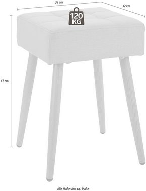 INOSIGN Hocker Louise (1 St), quadratische Sitzfläche in 32 cm