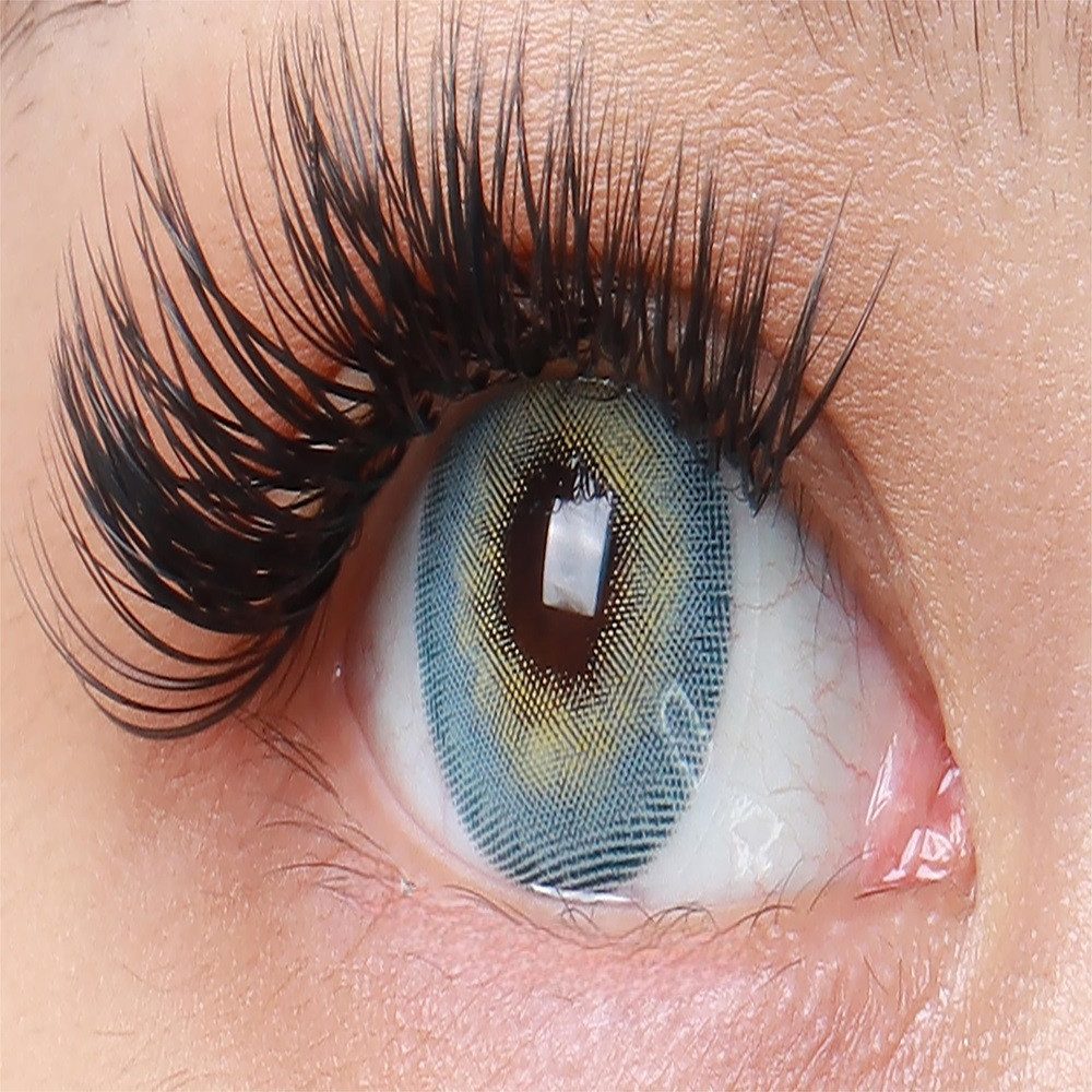 KokoLenses Jahreslinsen Farbige Kontaktlinsen Blau deckend weiche Augen Linsen ohne Sehstärke, Wunderschöne Blaue Jahreslinsen natürliche Kontaktlinsen Damen Herren