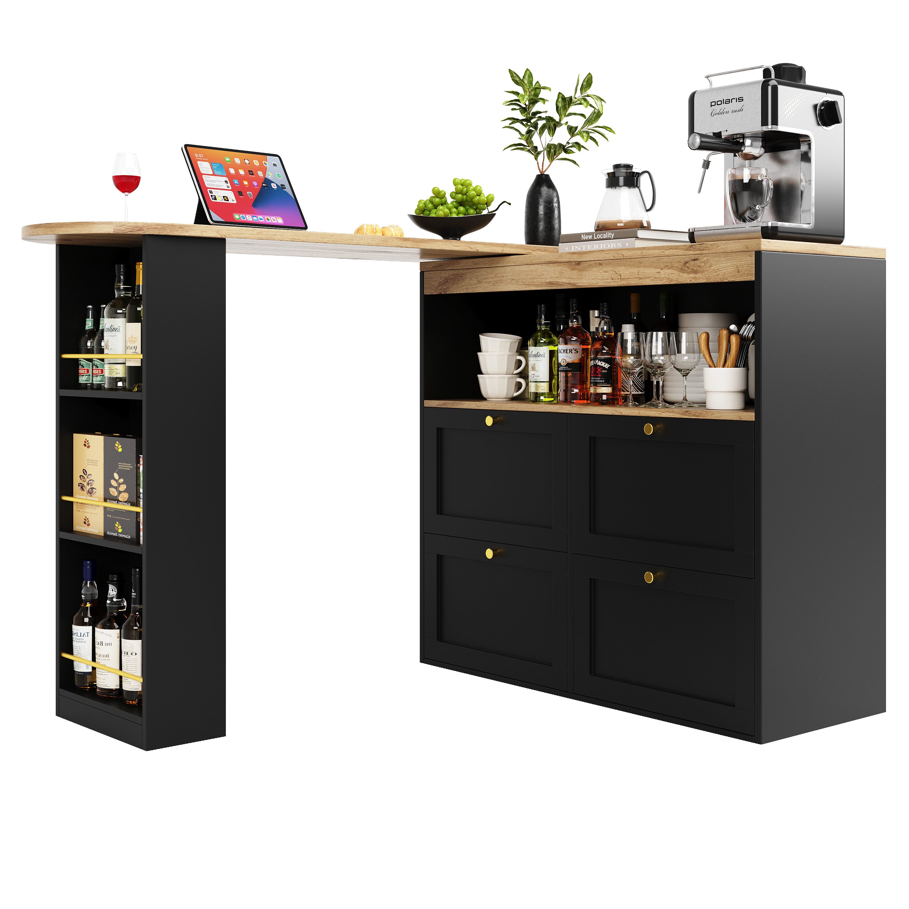 MODFU Bartisch 360° drehbare (drehbar Sideboard, günstig online kaufen