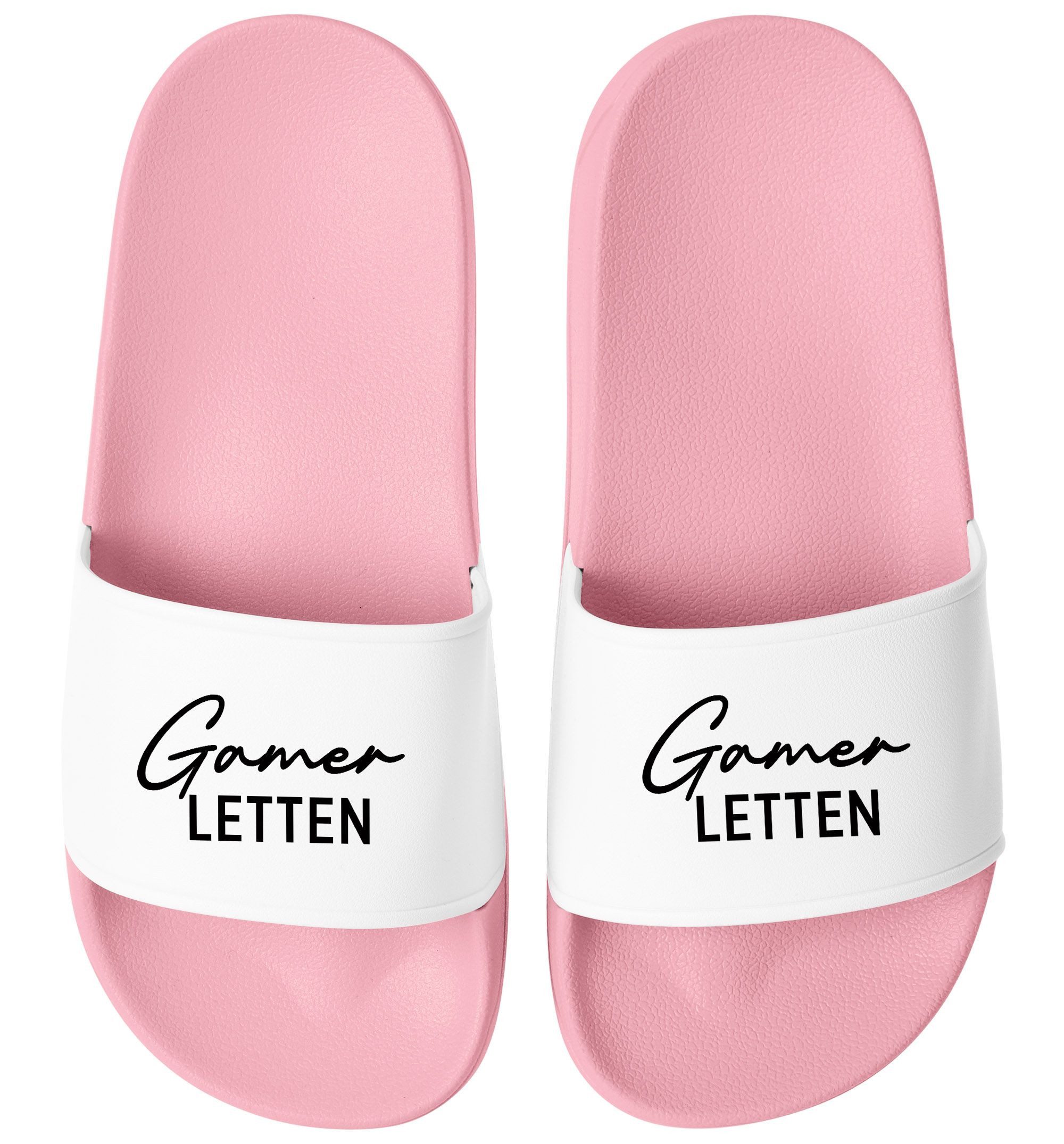 Badeschlappen Gamer-Letten Unisex mit Aufdruck Geschenk für Nerds Badesandale