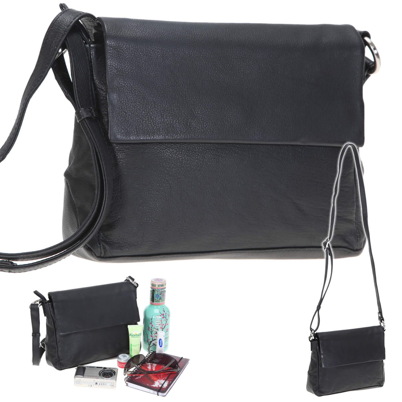 Handtasche Leder Schultertasche Umhängetasche Fancy