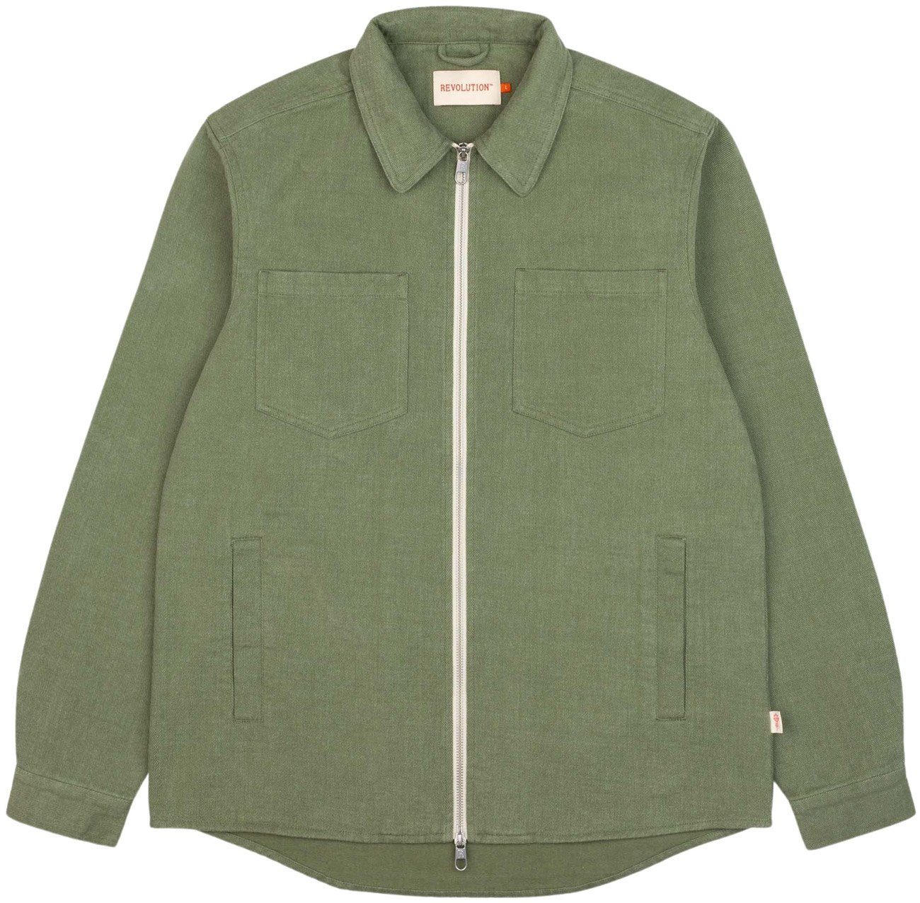 Revolution Langarmhemd Overshirt zip Cotton