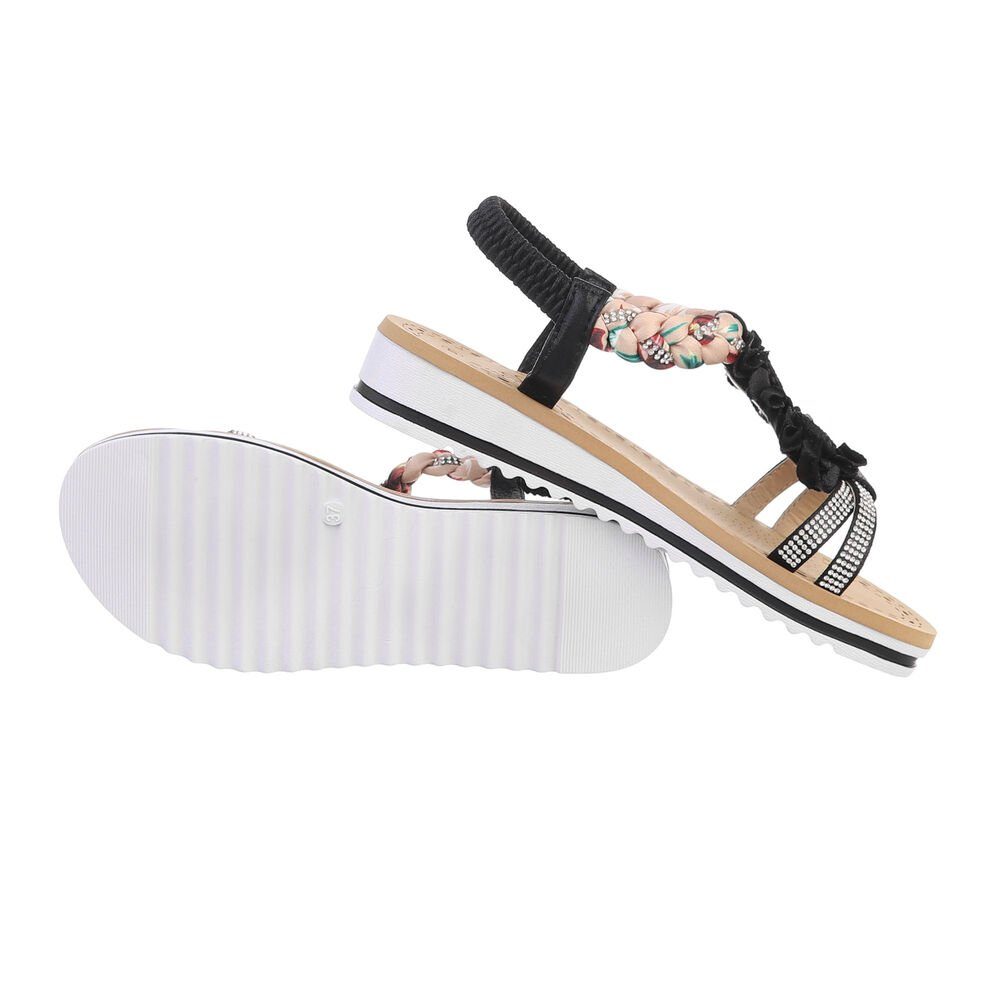 Ital-Design Damen Freizeit Riemchensandalette Keilabsatz/Wedge Keilsandalet günstig online kaufen