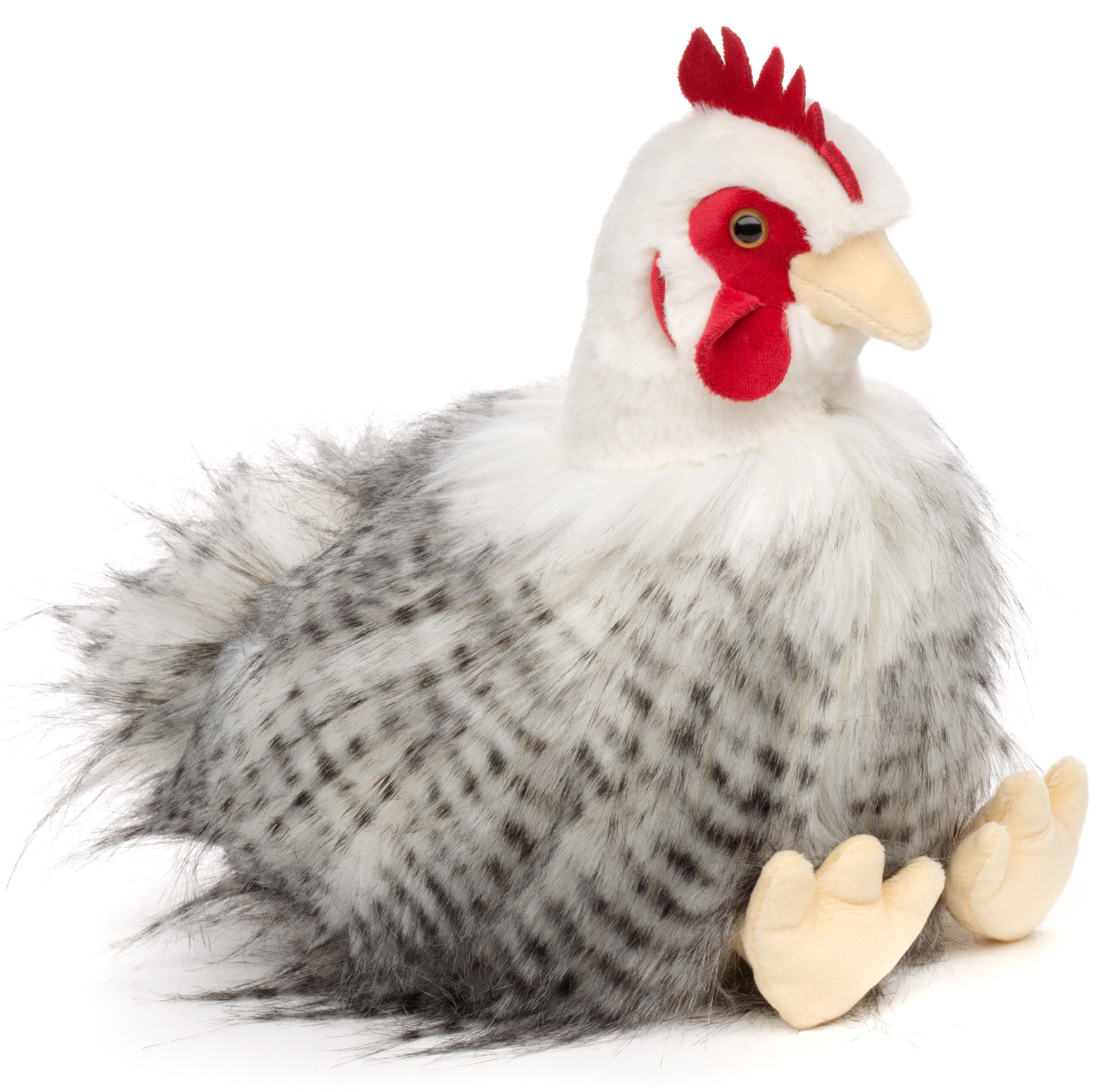 Uni-Toys Kuscheltier Henne, sitzend - ohne/mit Ei - 25 cm (Höhe) - Plüschtier, zu 100 % recyceltes Füllmaterial