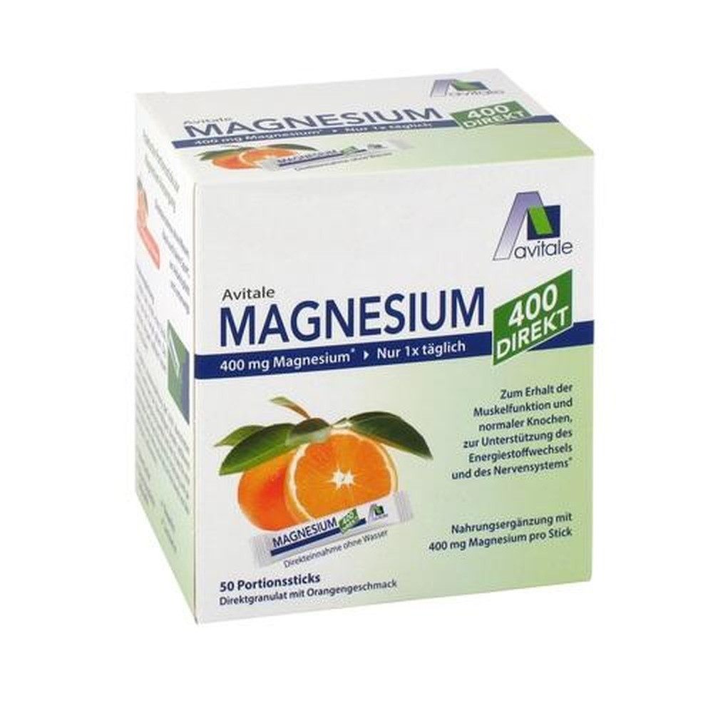 Avitale GmbH MAGNESIUM 400 direkt Orange Portionssticks 50 X 2.1g Pulversticks