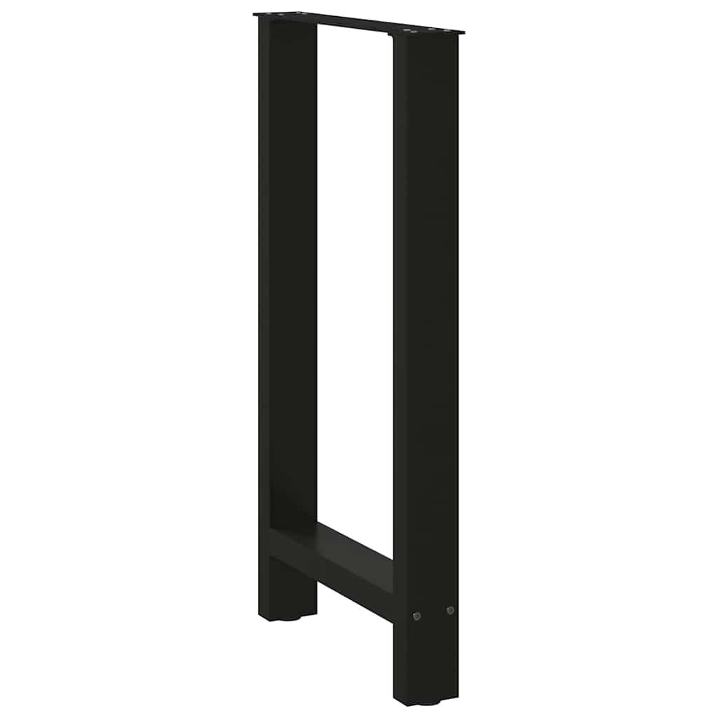 vidaXL Tischbein Bartischbeine Schwarz 2 Stk. 50x(90-91) cm Stahl – Bild 4 von 5
