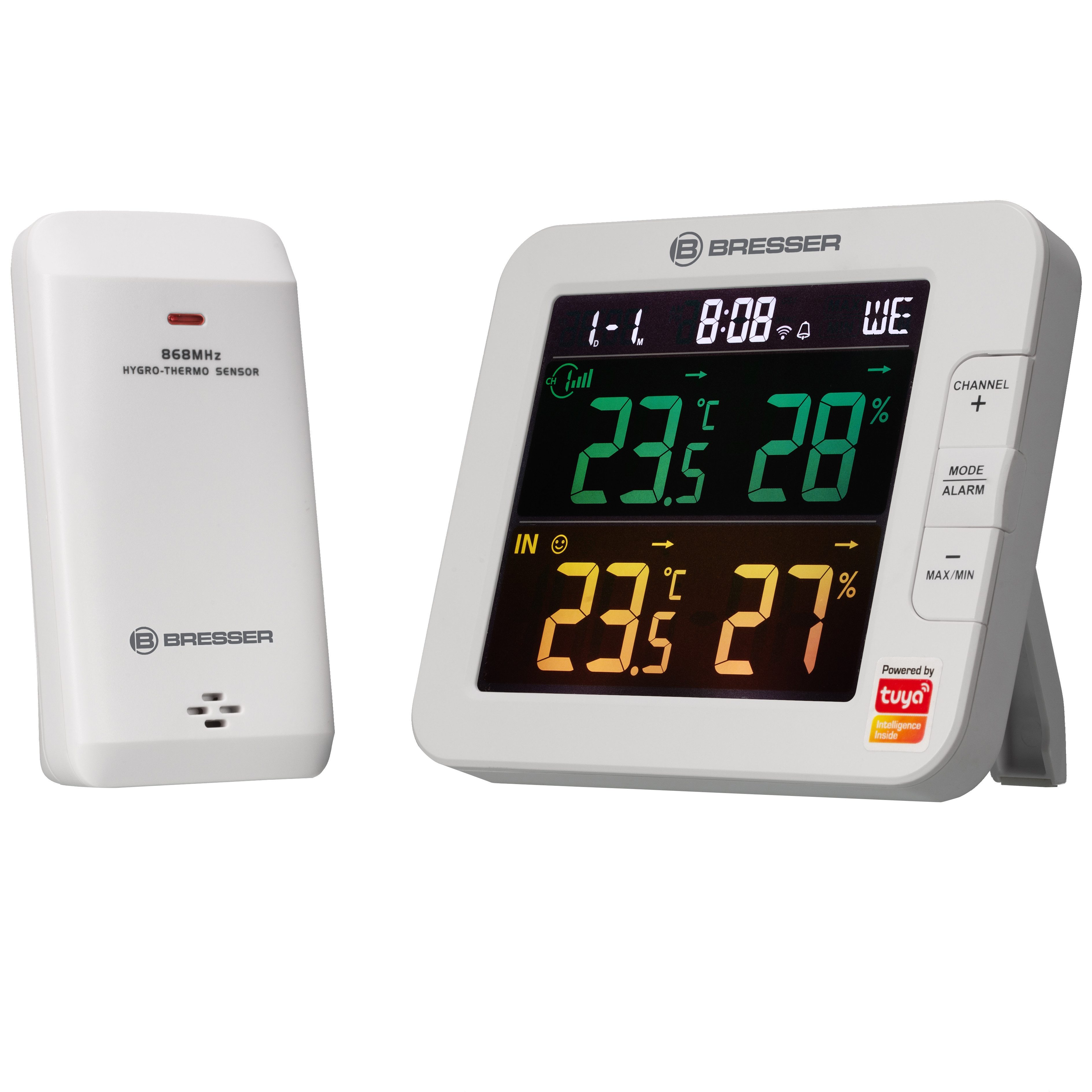 Wetterstation BRESSER Smart Home 7-Kanal Tuya Thermo-Hygrometer
