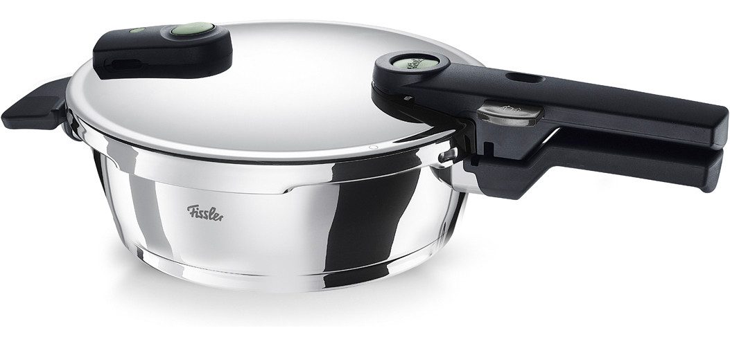 Fissler Schnellkochtopf Vitaquick®Elemental Dampfkochtopf Premium Drucktopf, Edelstahl 18/10 (1-tlg), Schnellbratpfane mit 2 Garstufen und Superthermic Boden