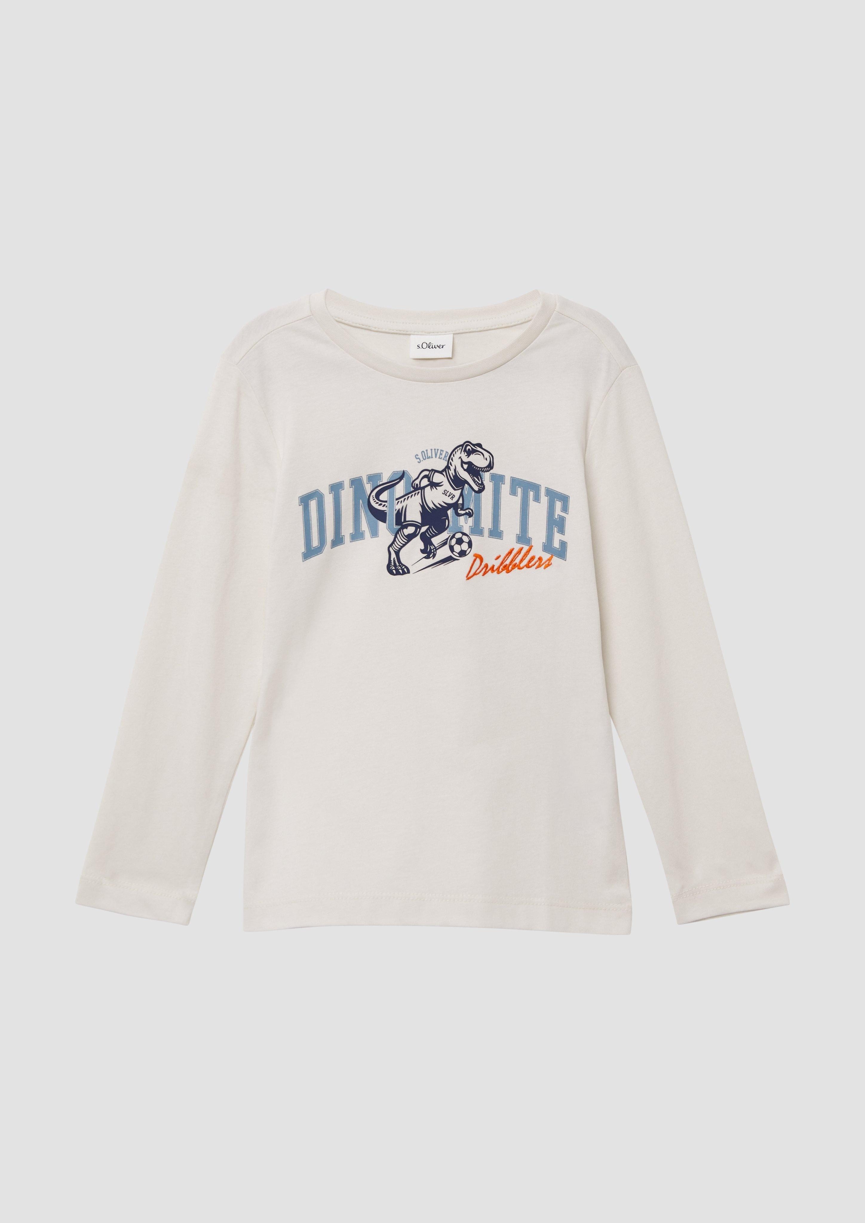 Langarmshirt Baumwoll-Longsleeve mit Frontprint
