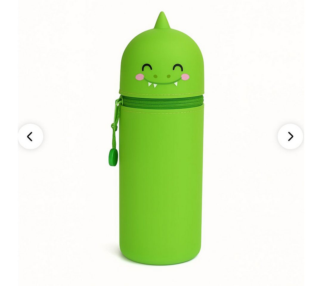 ZUKUNFTSENKEL Federmäppchen Etui Silikon Kinder Mäppchen, (Stiftebox für Schule Büro & Kindergarten, (Pinguin, Panda, Dino, Bär, Katze, Biene), Ausziehbares Federmäppchen mit Tier Design