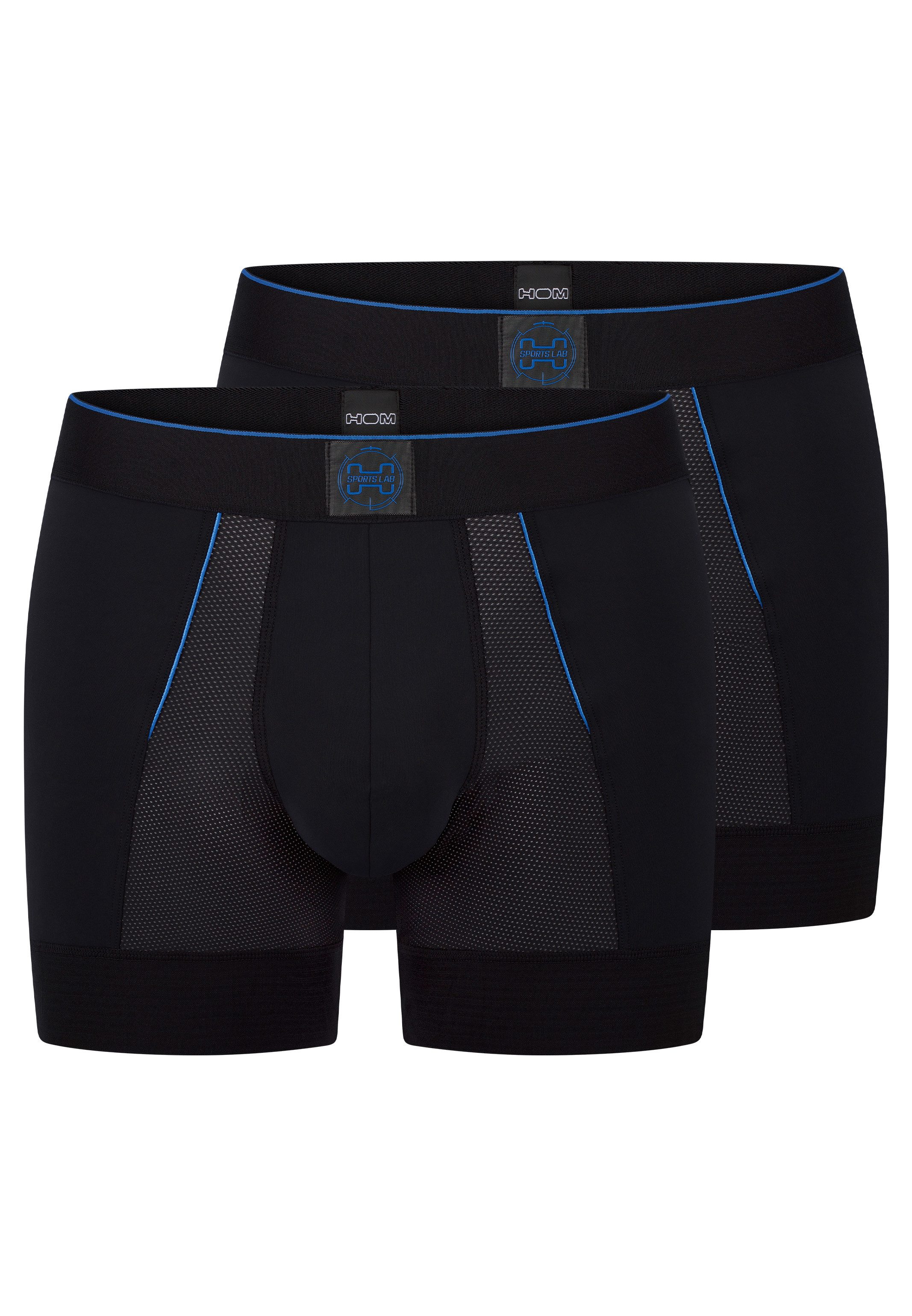 Hom Retro Boxer 2er Pack Sports Lab (Spar-Set, 2-St) Retro Short / Pant - ohne Eingriff - Schnelltrocknend