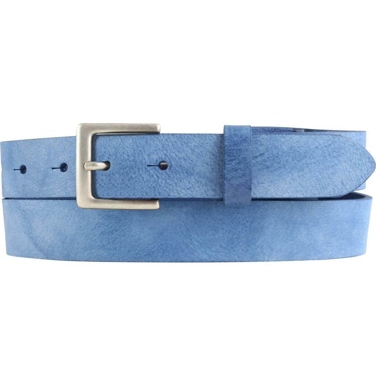 Ledergürtel Herren-Gürtel aus weichem Vollrindleder Vintage-Look 3 cm - Leder-Gürt