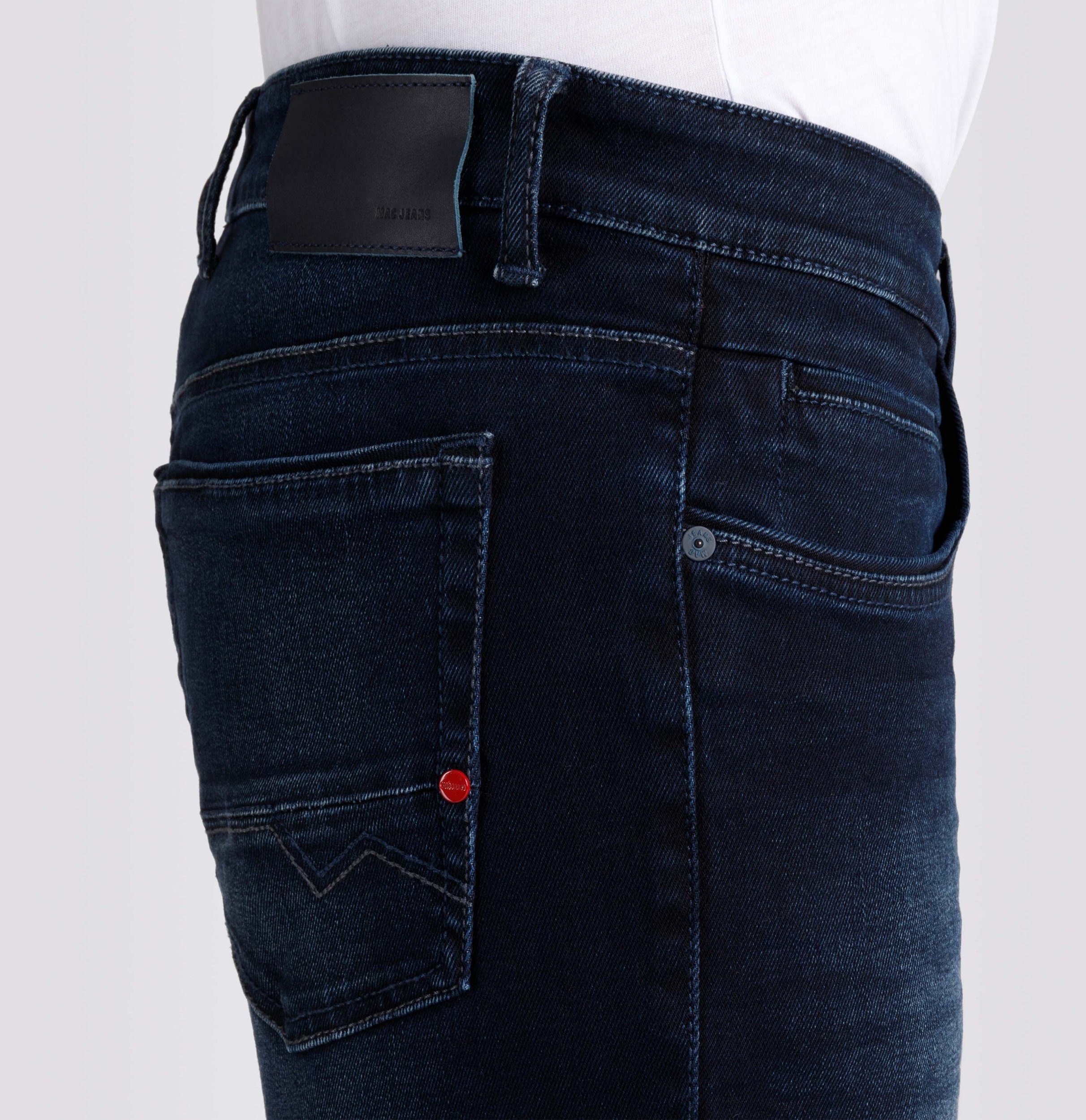 H793 authentic MAC 5-Pocket-Jeans Pipe black blue wash Arne