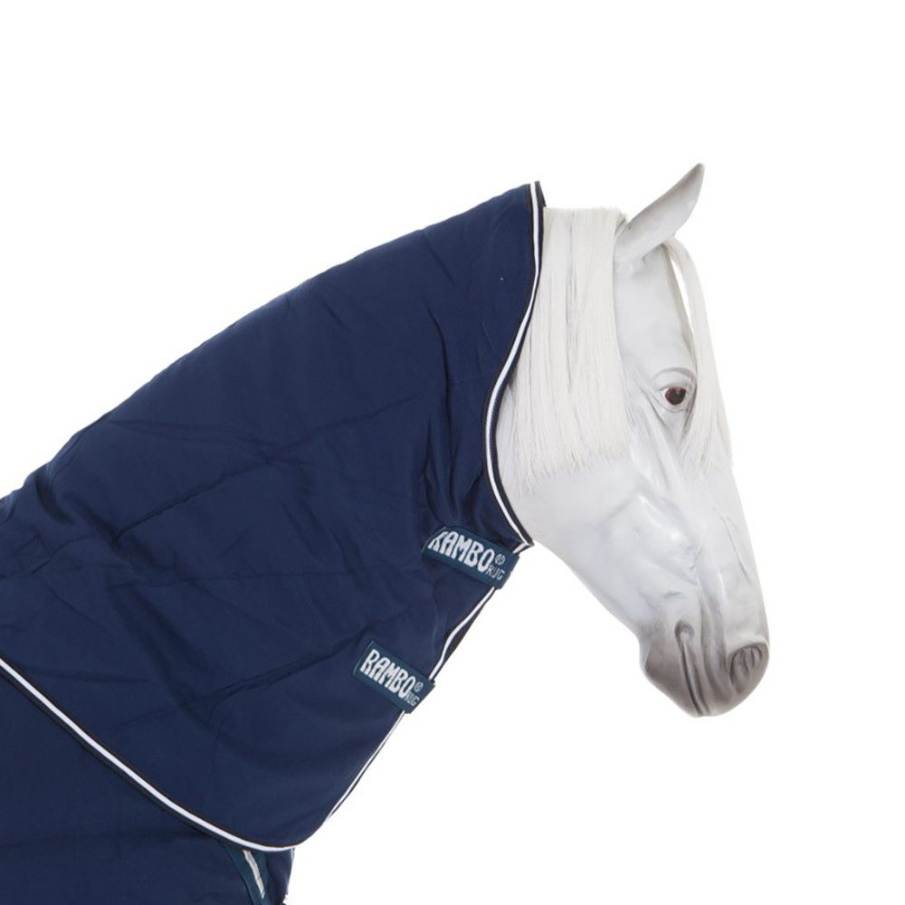 Horseware Pferde-Stalldecke Horseware Rambo Stable Plus mit Vari Layer 450g - Navy & white