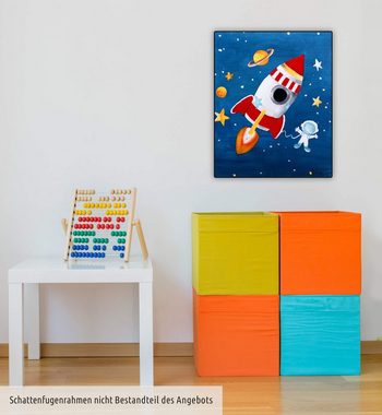 KUNSTLOFT Gemälde Challenge Rocketry 50x60 cm, Leinwandbild 100% HANDGEMALT Wandbild Wohnzimmer
