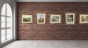 artissimo Bild mit Rahmen Monet Bild mit Barock-Rahmen / Poster gerahmt 63x53cm / Wandbild, Claude Monet: The Parc Monceau