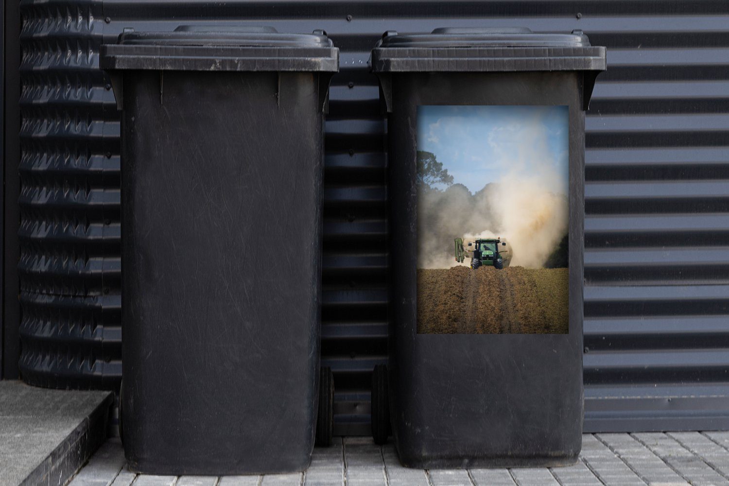 - (1 MuchoWow Container, Grün Mülleimer-aufkleber, Abfalbehälter Mülltonne, Traktor - Sticker, Landwirt St), Wandsticker