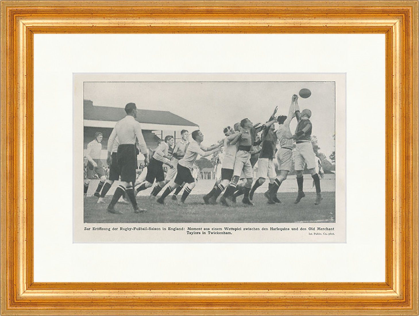 Kunstdruck Rugby Fußball Saison England Harlequins vs. Old Merchant Faksimile SP3, (1 St)