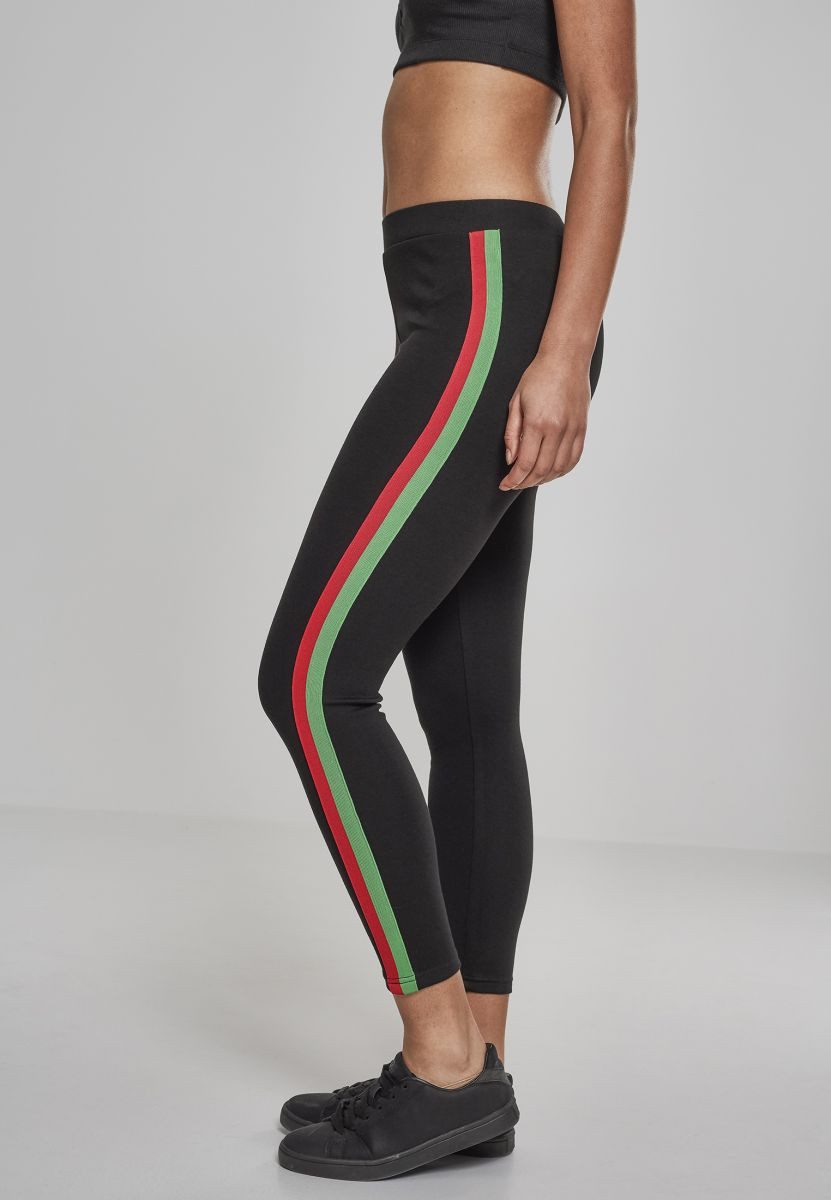 URBAN CLASSICS Leggings Ladies 3-Tone Tape Leggings XS bis XL