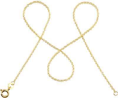 modabilé Goldkette Ankerkette DELICATE Rund 333 Gold, Halskette Damen 1,3mm, Damenkette 36cm dezent, Kette Made in Germany
