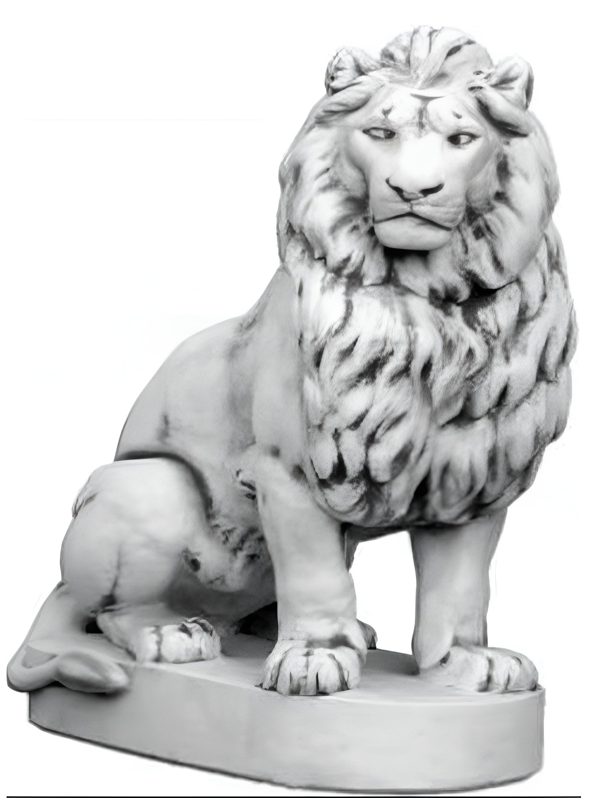 Xlmoebel Skulptur Majestätische Löwe Statue für den Garten, detailreiche Verarbeitung (Skulptur), Hergestellt in Europa