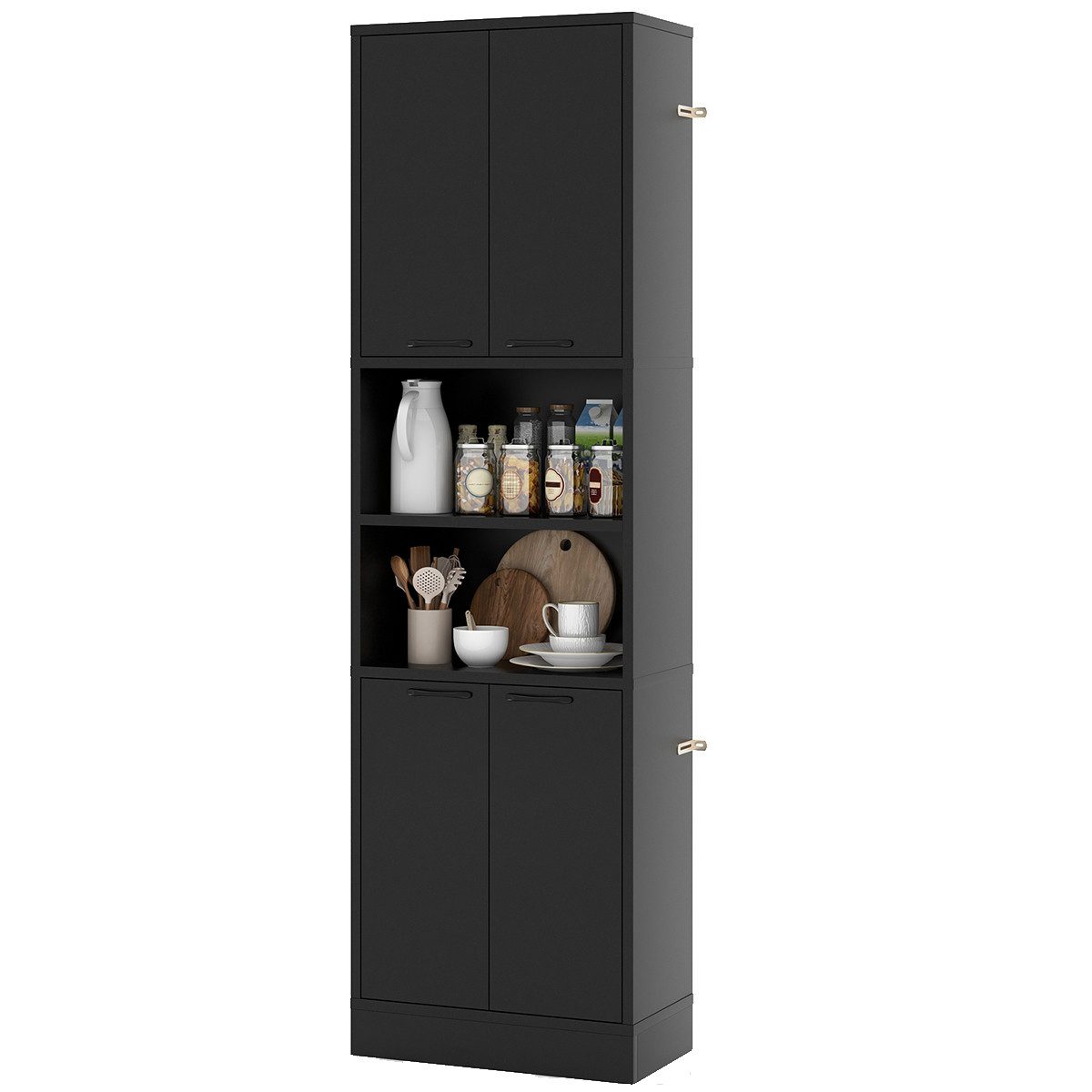 KOMFOTTEU Küchenbuffet Buffetschrank Vorratsschrank mit 4 günstig online kaufen