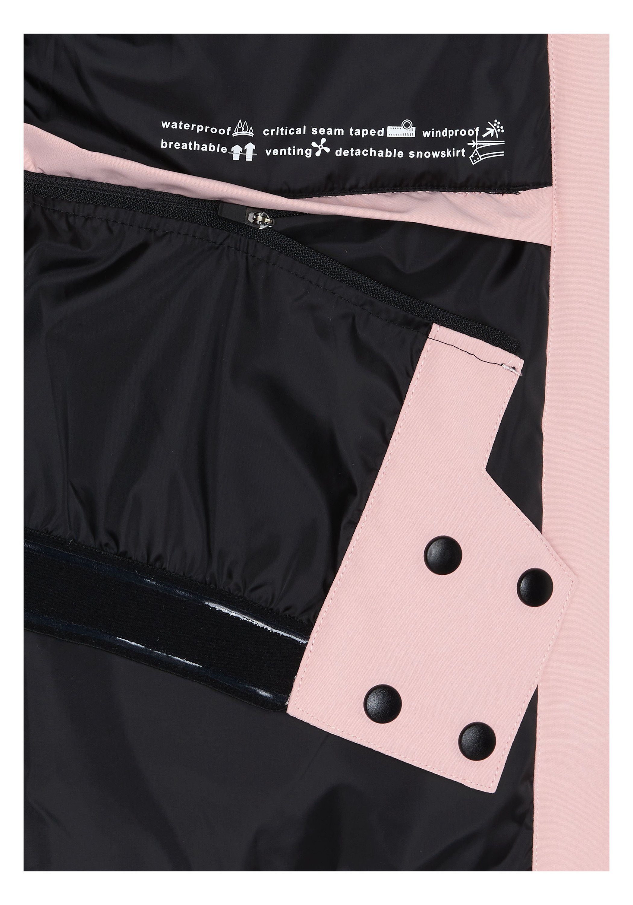 Chiemsee Skijacke Skijacke Skipasstasche Unterarm mit am hell rosa 1