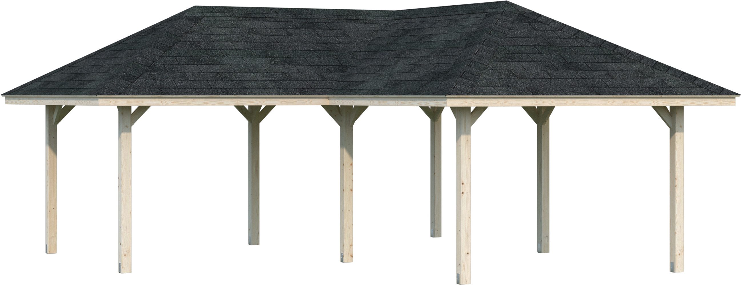 Palmako Holzpavillon Bianca 24,9 m², (Set), BxTxH: 672x672x319 cm