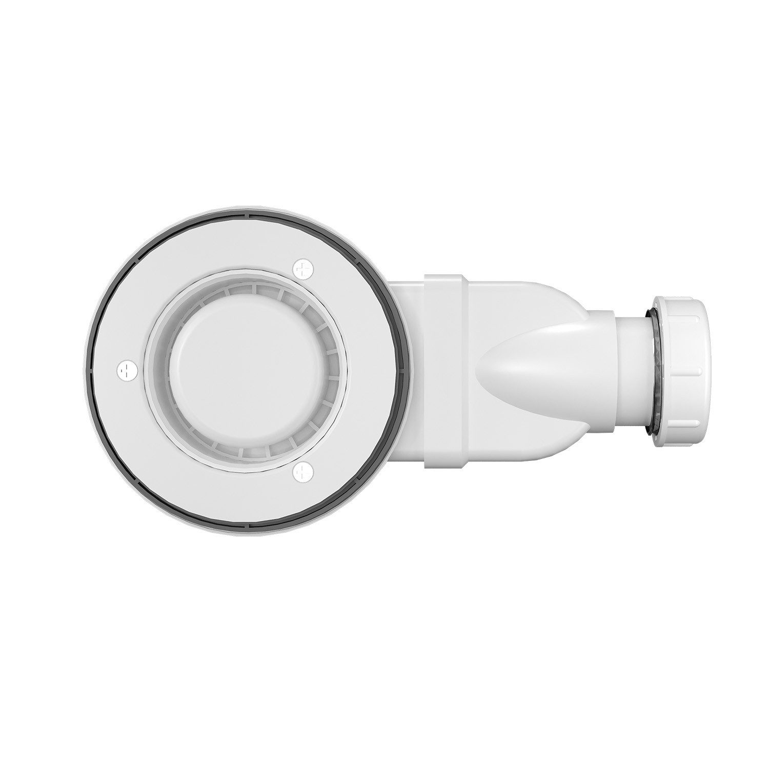AQUABATOS Ablaufgarnitur Duschablauf Dusche flach 90mm ohne Decke Abgang waagerecht (Duschwannenablaufgarnitur Duschwannen Abfluss Bodenabläufe Bodeneinläufe) – Bild 3 von 5