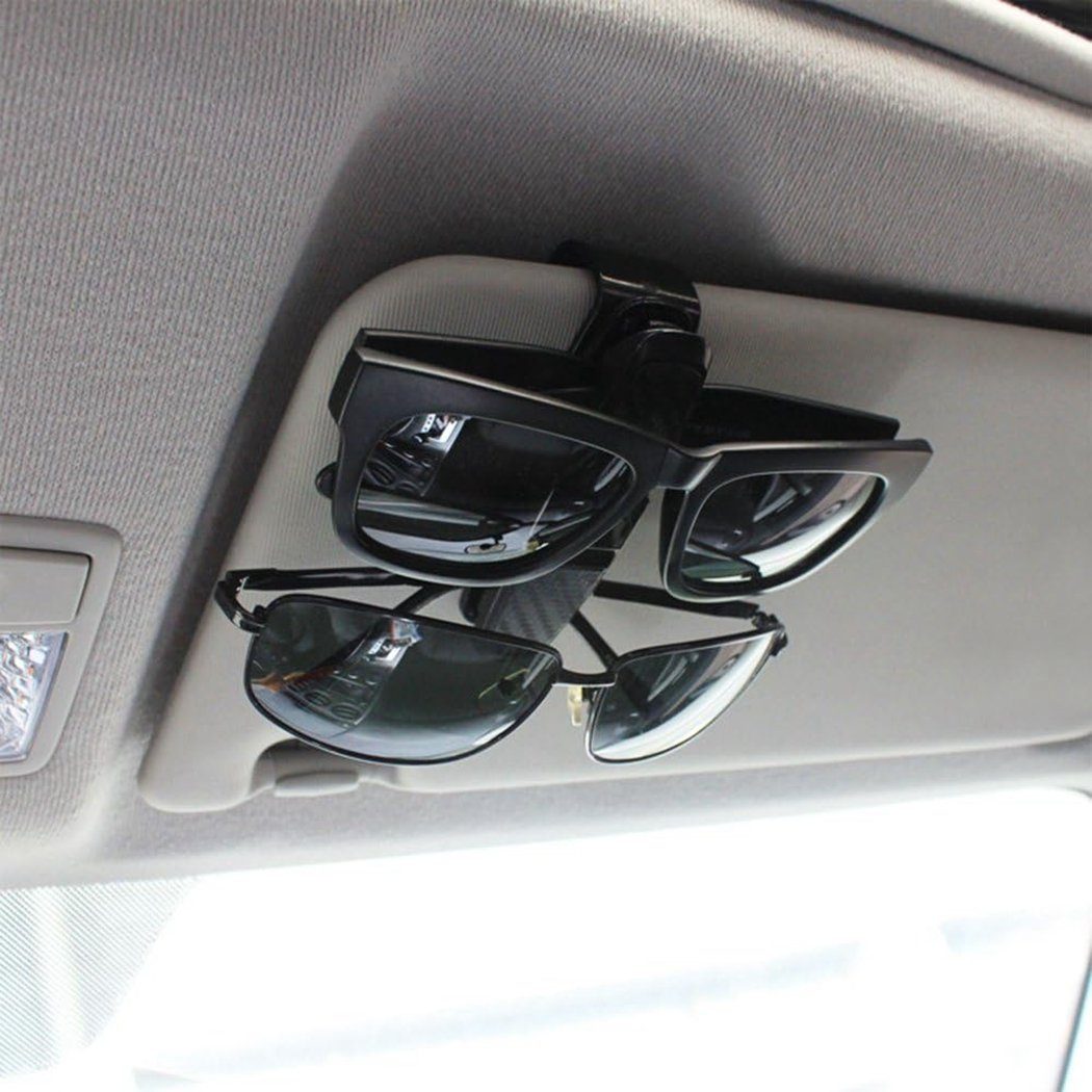 2er-Pack Clip Auto-Visier-Brillenhalter, Sonnenbrillen-Brillen Brillenetui TUABUR mit