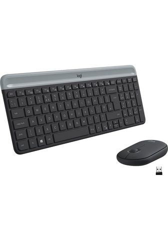 Logitech »Slim Wireless MK470« Tastatur- ir Mau...