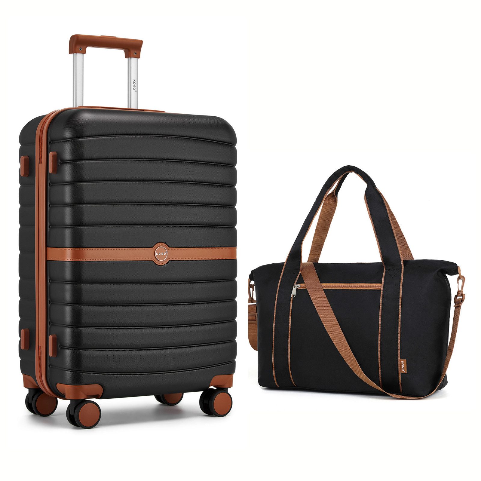 KONO Kofferset Hartschalenkoffer (55/66,5/76,5 cm Hoch)+Kabinentasche (44,5 günstig online kaufen