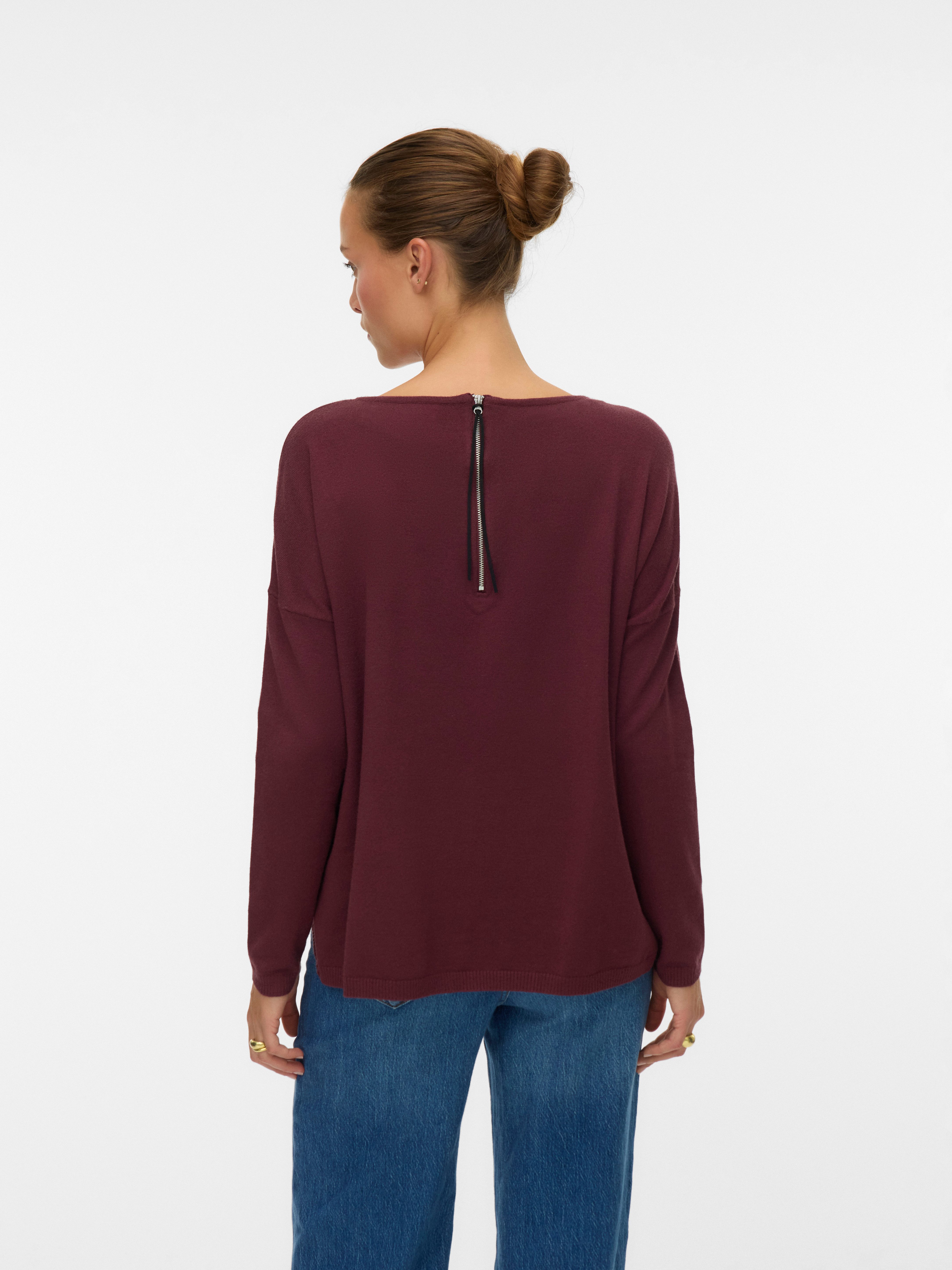 Vero Moda Rundhalspullover VMBREEZE AURA LS ZIPPER BLOUSE NOOS günstig online kaufen