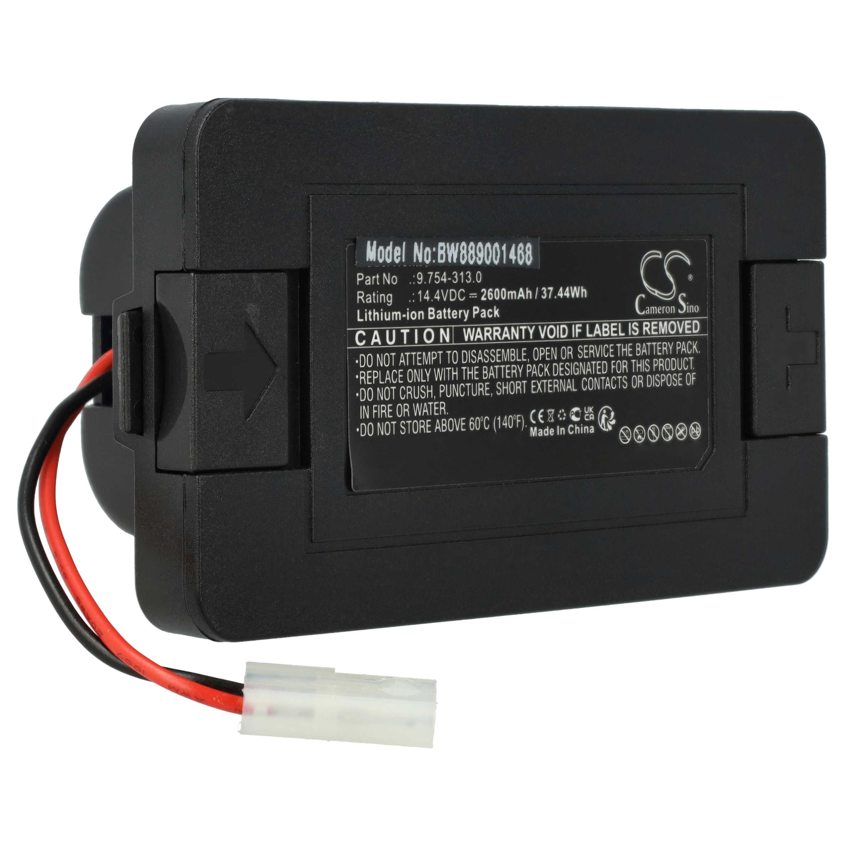 vhbw Akku passend für Rowenta X-plorer Serie 20 RR6871WH, RR6871, RR6825, Staubsauger-Akku Akku Li-Ion 2600 mAh (14,4 V, 1 St), Leistungsfähiger Austausch-Akku für Ihren Saugroboter