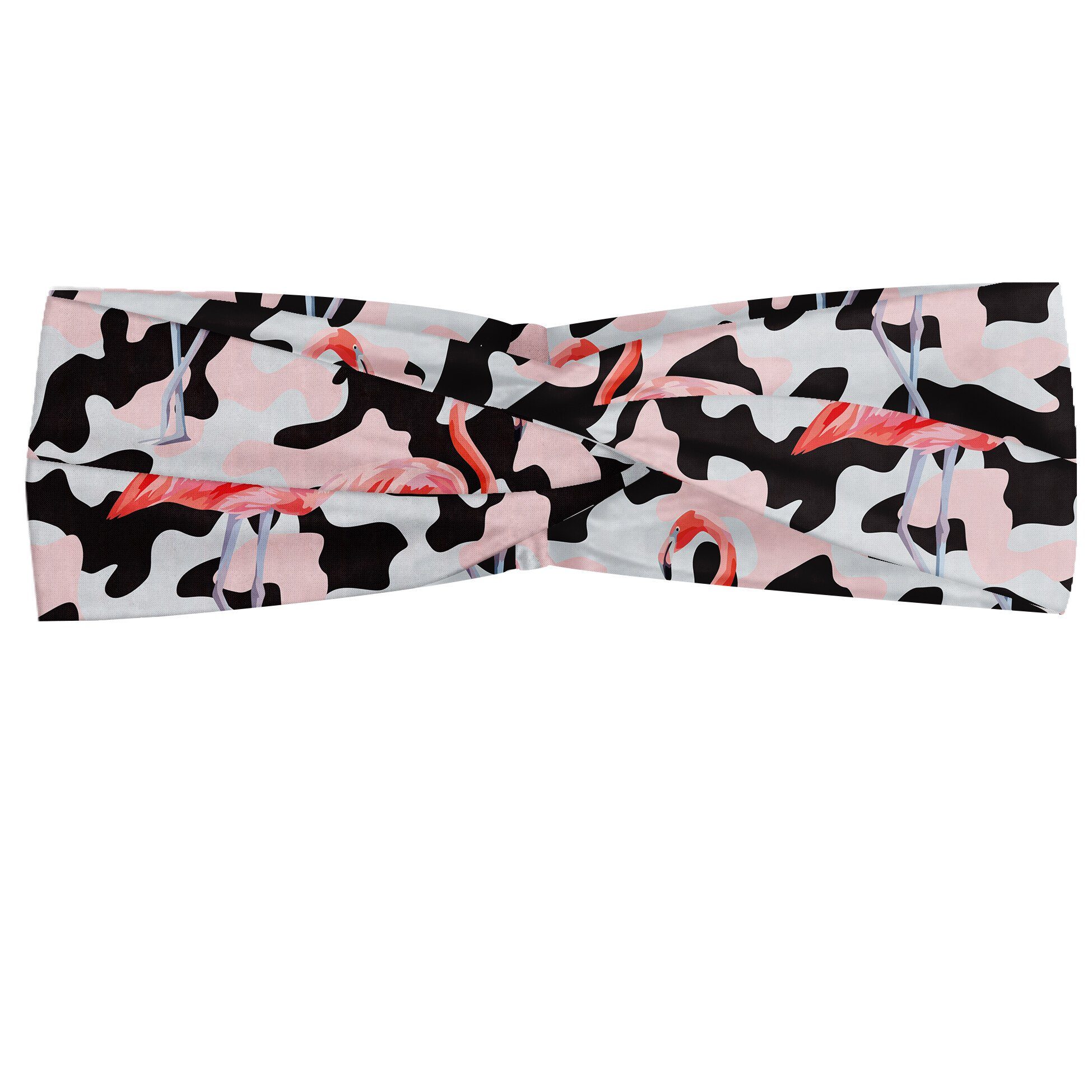 Abakuhaus Stirnband Elastisch und Angenehme alltags accessories Flamingo Aquarell Natur Camo