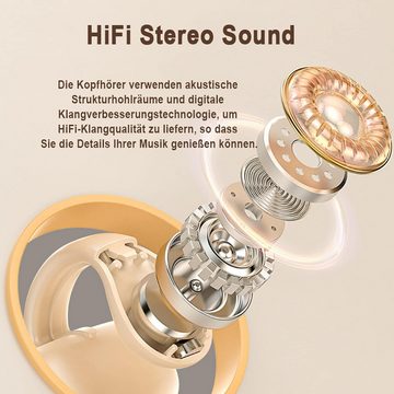 Xmenha Hochwertige Open-Ear-Kopfhörer (HiFi-Stereoklang und klare Anrufe für ein beeindruckendes Klangerlebnis und ununterbrochene Kommunikation, egal wo Sie sind., mit verbessertem Tragekomfort ergonomischem und Kristallklare Anrufe)