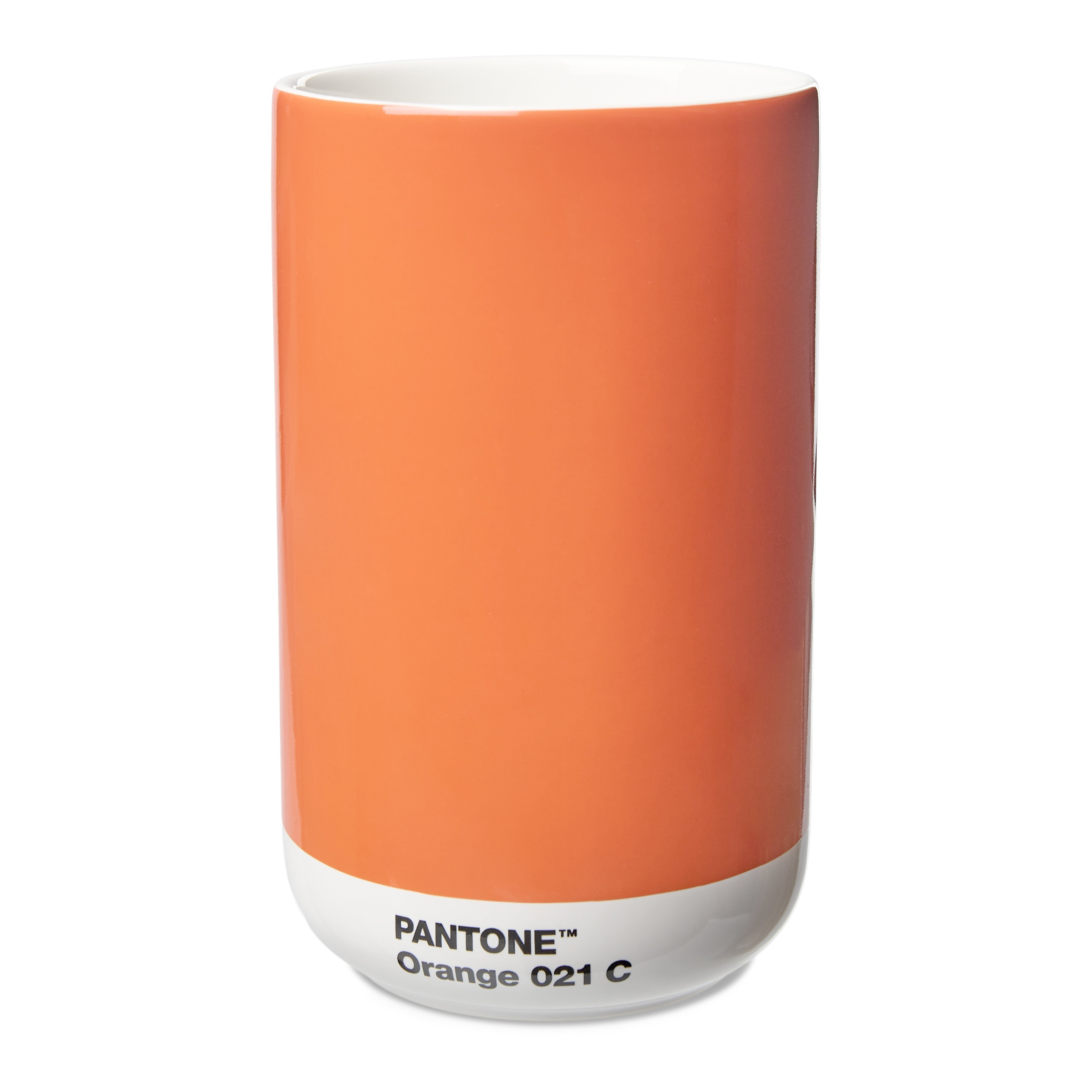 Mini Porzellan 500ml Geschenkbox, 021C Dekovase Orange PANTONE Vase, in